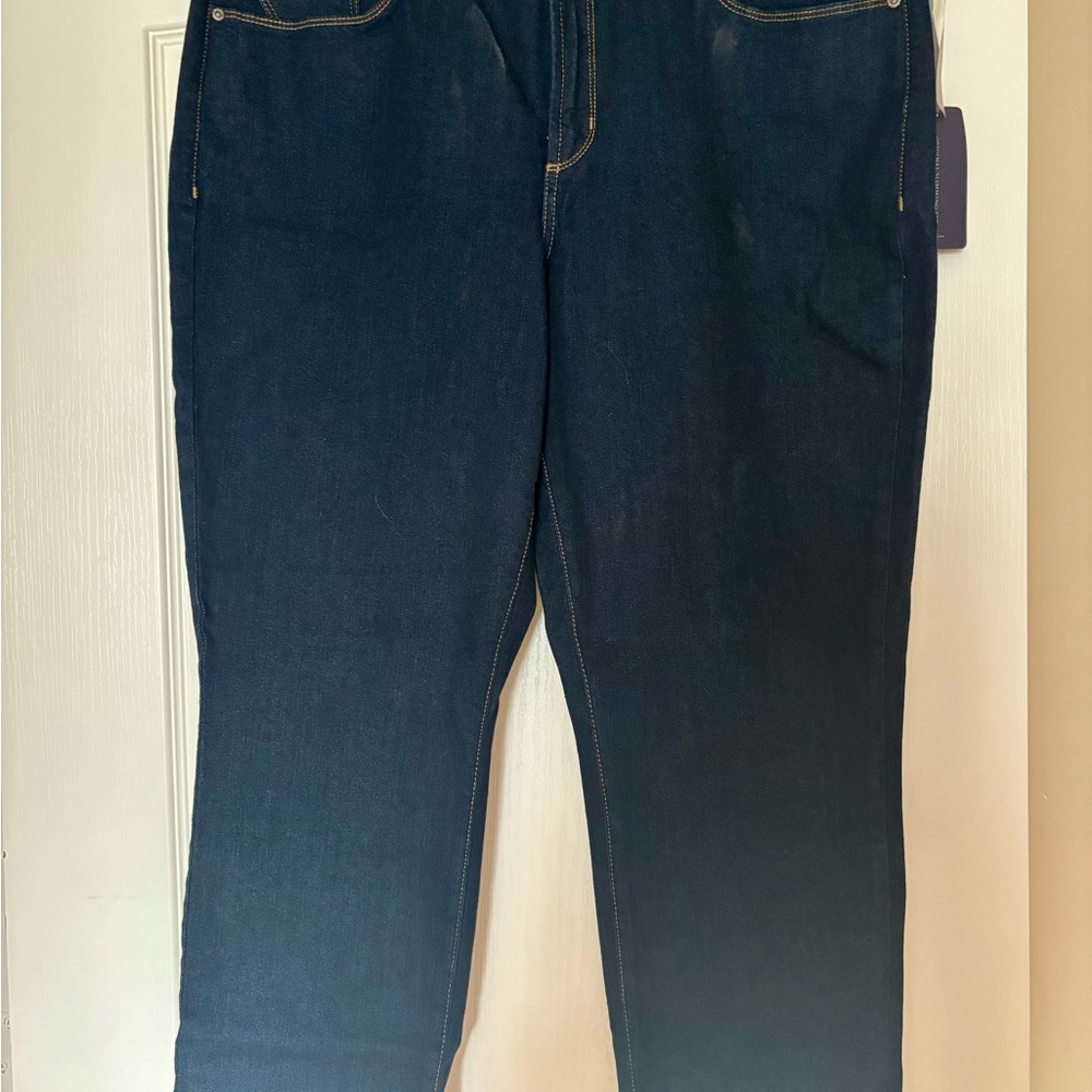 NYDJ Women's Dark Blue Denim Ankle Jeans - Picture 2 of 6